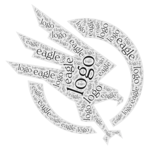 logo eagle word cloud art