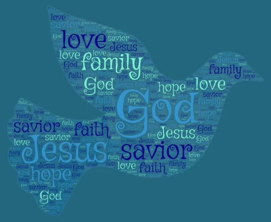 HOPE word cloud art