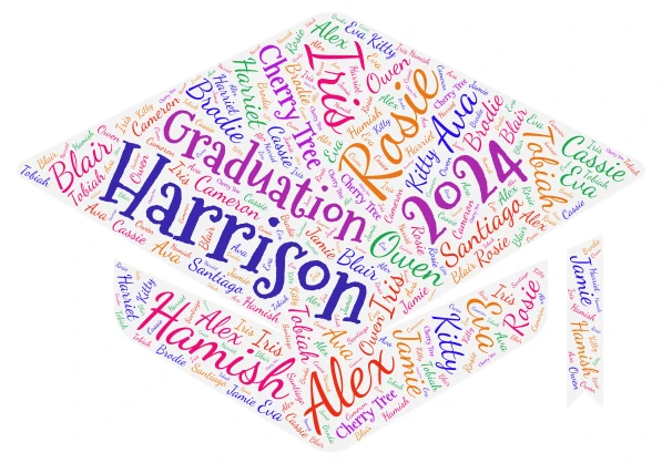 Harrison word cloud art
