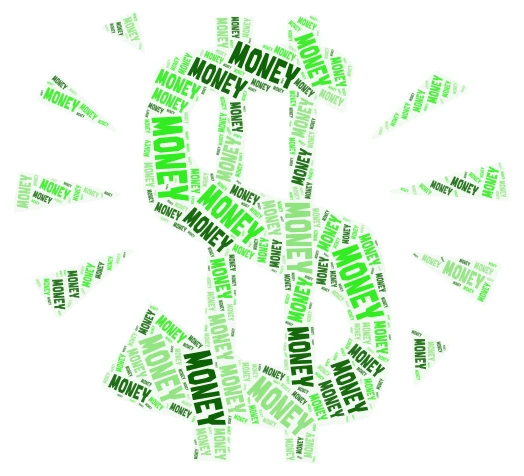 money word cloud art