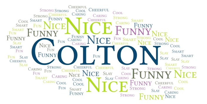 Colton word cloud art