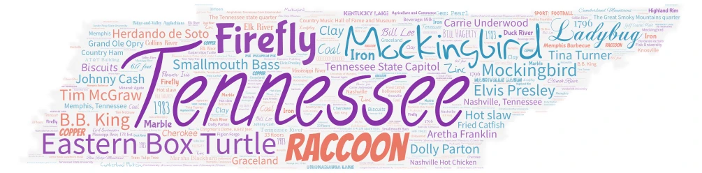 TENNESSEE! word cloud art