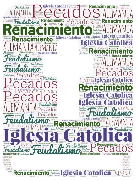 reforma y contrareforma word cloud art