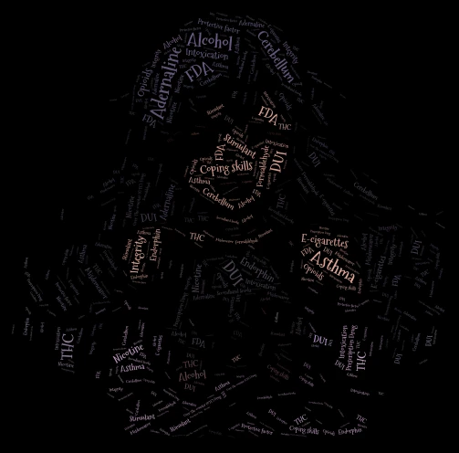 Lesson 9 vocabulary word cloud art