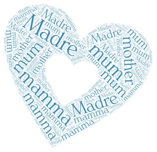 Festa della Mamma word cloud art