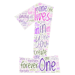 One lives forever in among us word cloud art