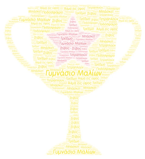 medal word cloud art