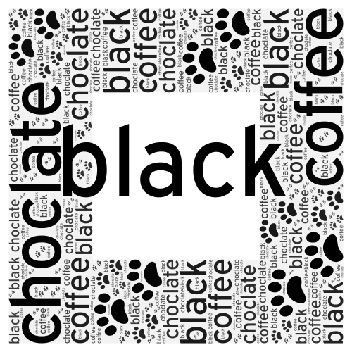 black word cloud art