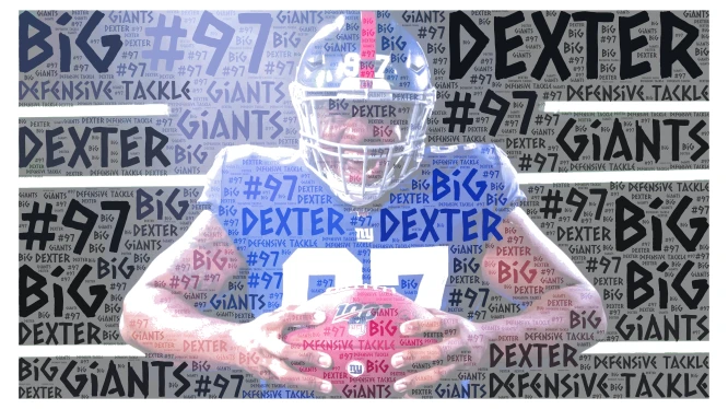 DEXTER LAWRENCE ll word cloud art