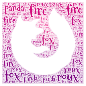 fire fox word cloud art
