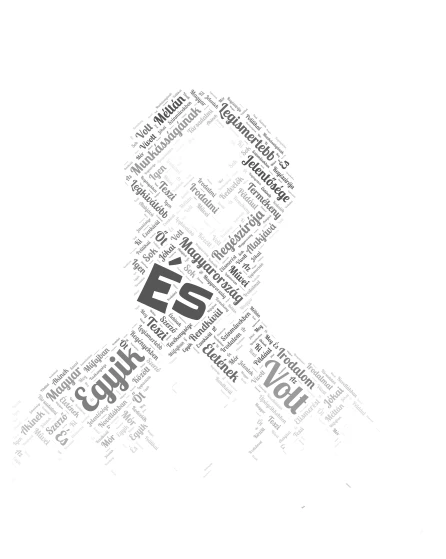 Jókai Mór word cloud art