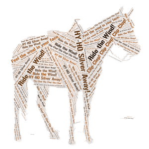 Western Horse 1! word cloud art