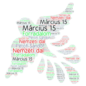 Március 15. word cloud art