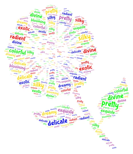 Sophia's Flower word cloud art