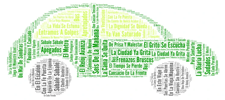 El Viaje Diario word cloud art