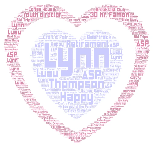 Lynn heart word cloud art