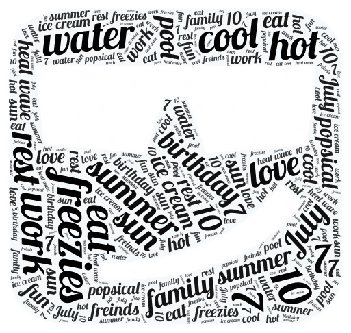 cool summer word cloud art