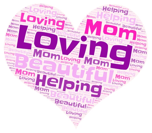 Mom word cloud art