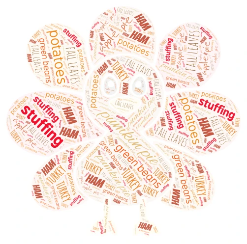 thanksgiving word cloud art