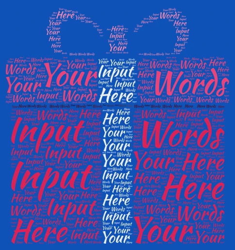 Gift word cloud art
