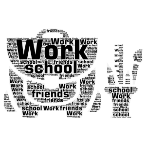 school word cloud art