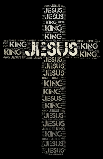 JESUS IS KING word cloud art