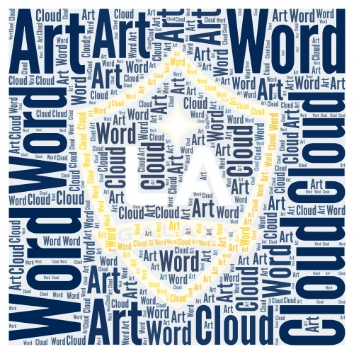 LA word cloud art