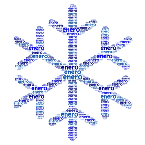 enero word cloud art