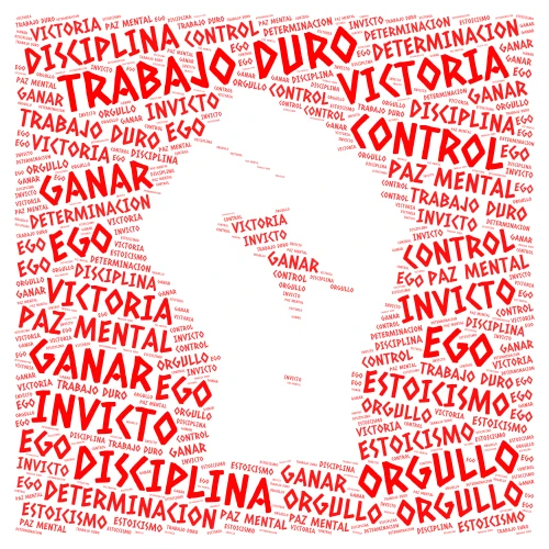 no te rindas, solo es un día mas campeón! word cloud art