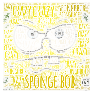sponge bob word cloud art