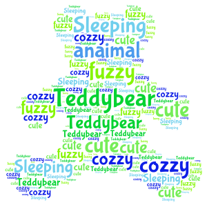 teddy bear word cloud art