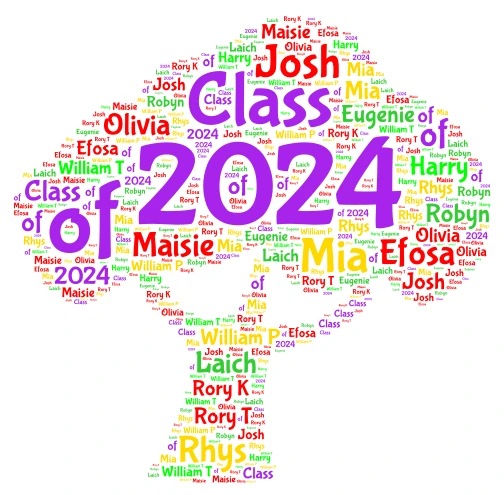 Ratho - Class of 2024 word cloud art