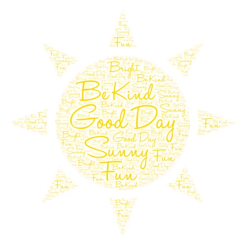 Sunny Side Up word cloud art