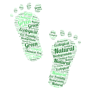 Carbon Footprint word cloud art