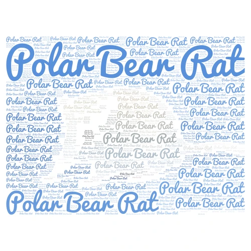 Polar Bear Rat word cloud art