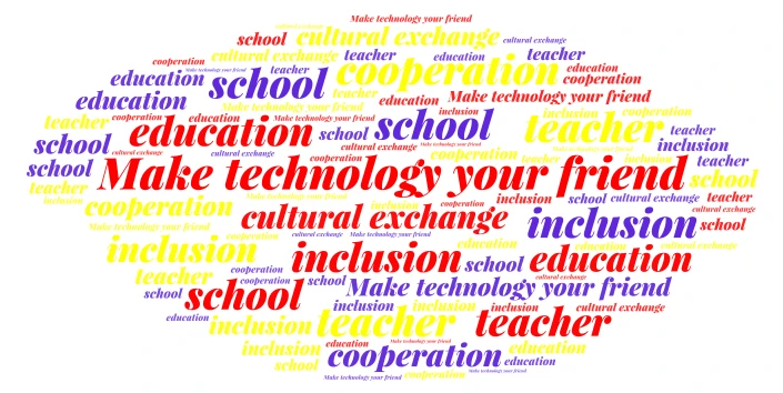 Make technology your friend word cloud art