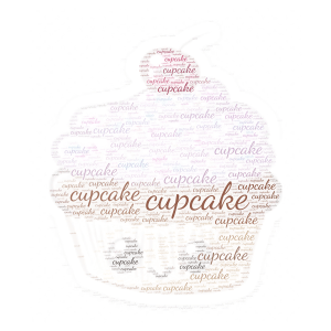 cupcake word cloud art