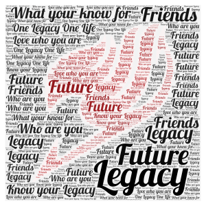 Legacy + Fariy tail word cloud art