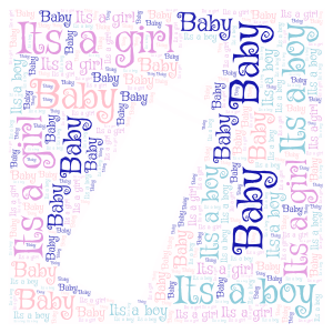 Little baby word cloud art