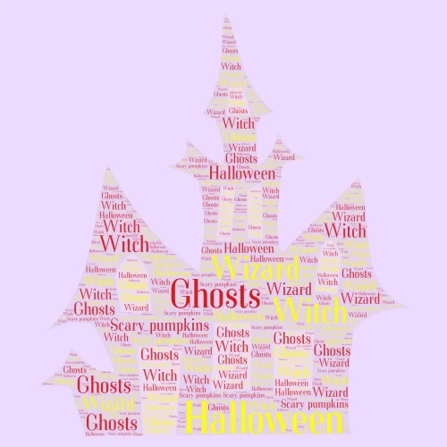 Halloween  word cloud art