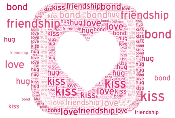 Friendship is powerfull word cloud art