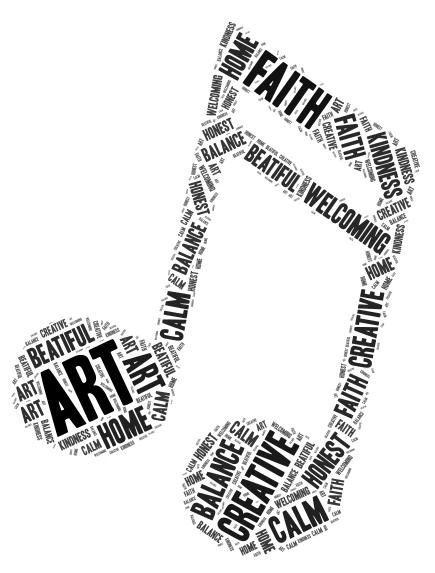 Brekynn's Music Note word cloud art