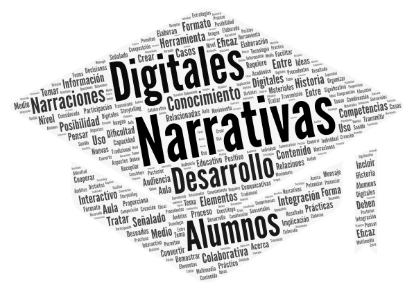 Narrativas digitales word cloud art