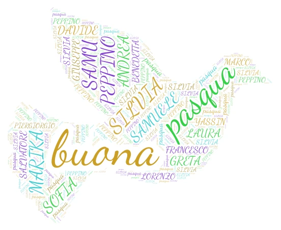 PASQUA word cloud art