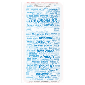 The Iphone XR word cloud art