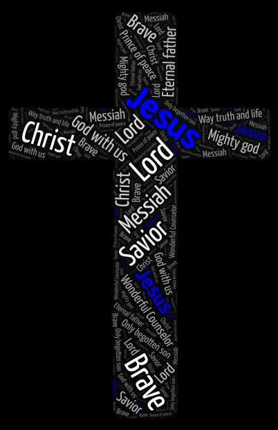 Jesus word cloud art