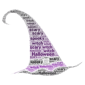 Halloween word cloud art