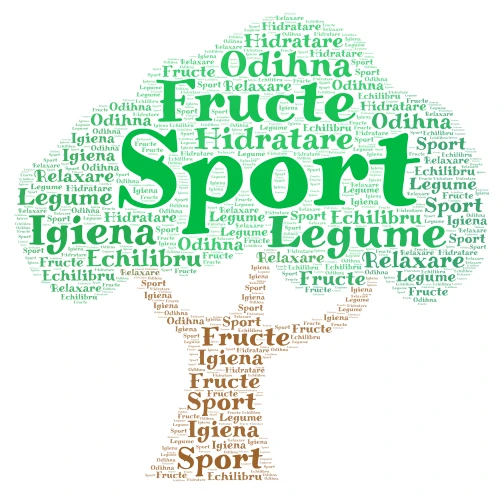 Stil de viață sănătos  word cloud art