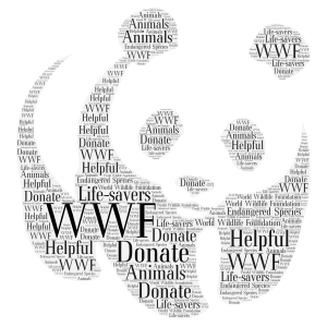WWF word cloud art