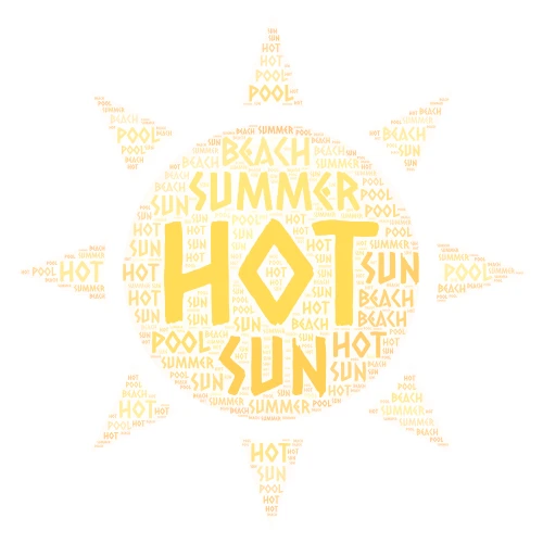 Summer word cloud art